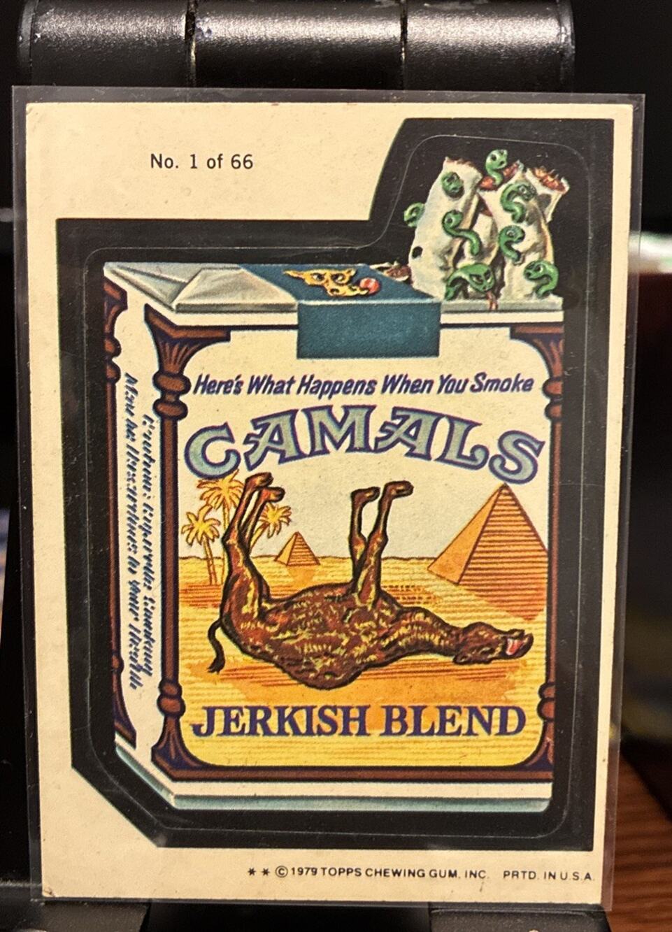WACKY PACKAGES 1979 card Sticker, 1 Of 66 CAMALS JERKISH BLEND PK0012